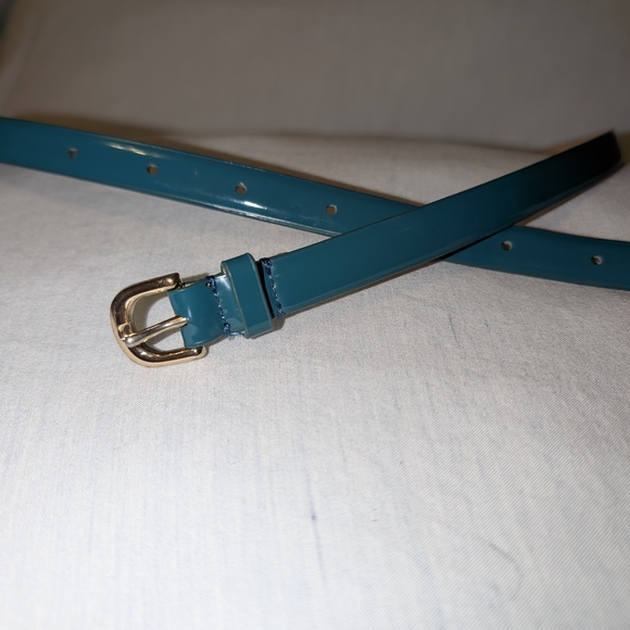 J. Crew Green and Gold Leather Belt - Picture 1 of 3